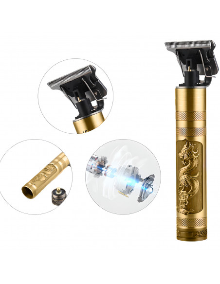 
Belaidis plaukų kirptuvas, barzdos kirptuvas, 4 priedai
