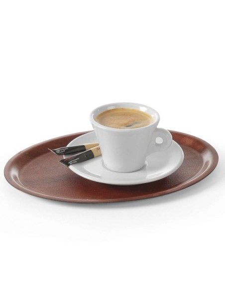 Neslystantis medinis padavėjo padėklas - ovalus 29x21cm