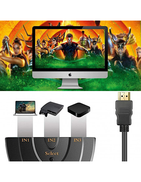 
Jungiklio skirstytuvas 3 x HDMI „Full HD 4K“ 55 cm
