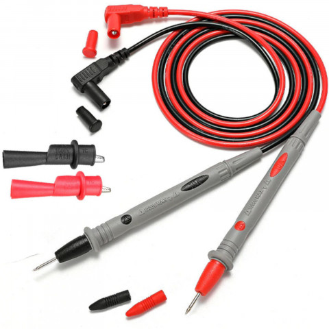 
Bandymo laidai, srovės matuoklio, multimetro kabeliai, krokodilo žnyplės iki 1000 V
