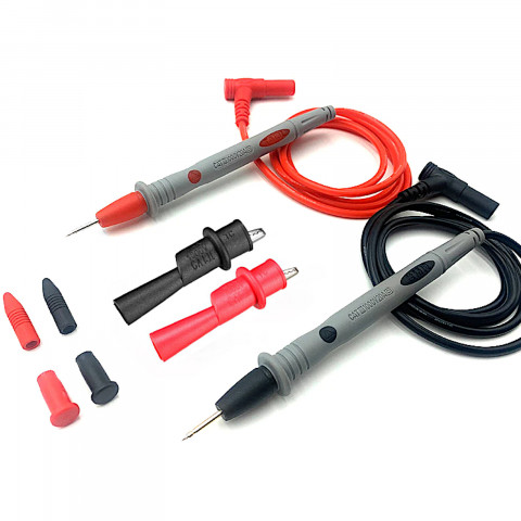 
Bandymo laidai, srovės matuoklio, multimetro kabeliai, krokodilo žnyplės iki 1000 V
