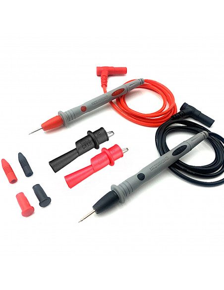 
Bandymo laidai, srovės matuoklio, multimetro kabeliai, krokodilo žnyplės iki 1000 V
