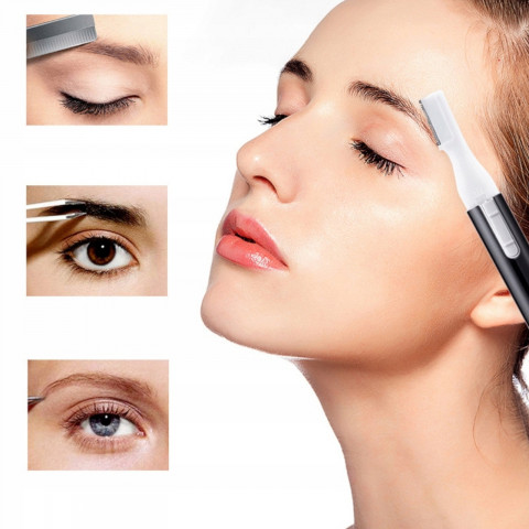 
Baterijomis maitinamas veido kirptuvas antakiams, barzdai, nosiai ir plaukams
