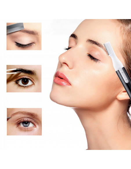 
Baterijomis maitinamas veido kirptuvas antakiams, barzdai, nosiai ir plaukams
