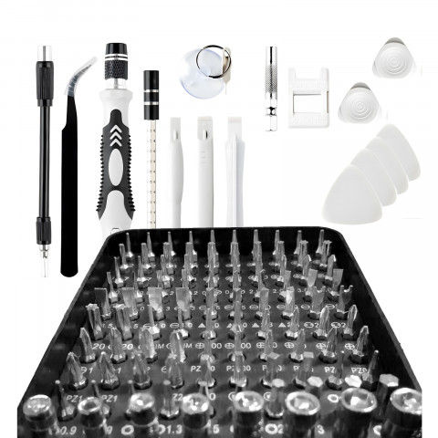 
Tikslių antgalių atsuktuvų rinkinys - 115 vnt.
