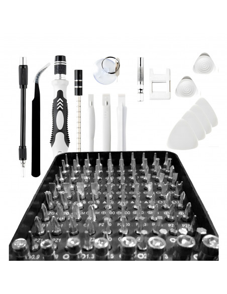 
Tikslių antgalių atsuktuvų rinkinys - 115 vnt.
