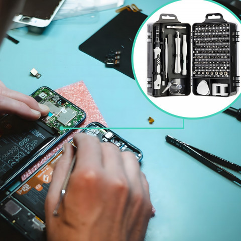 
Tikslių antgalių atsuktuvų rinkinys - 115 vnt.
