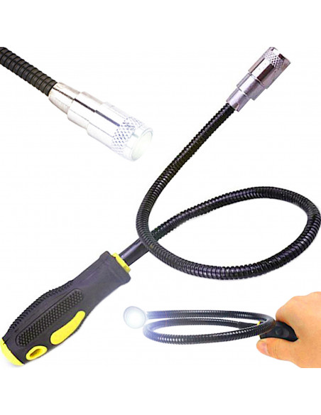 
Magnetinis dirbtuvių griebtuvas su LED žibintuvėliu, 57 cm
