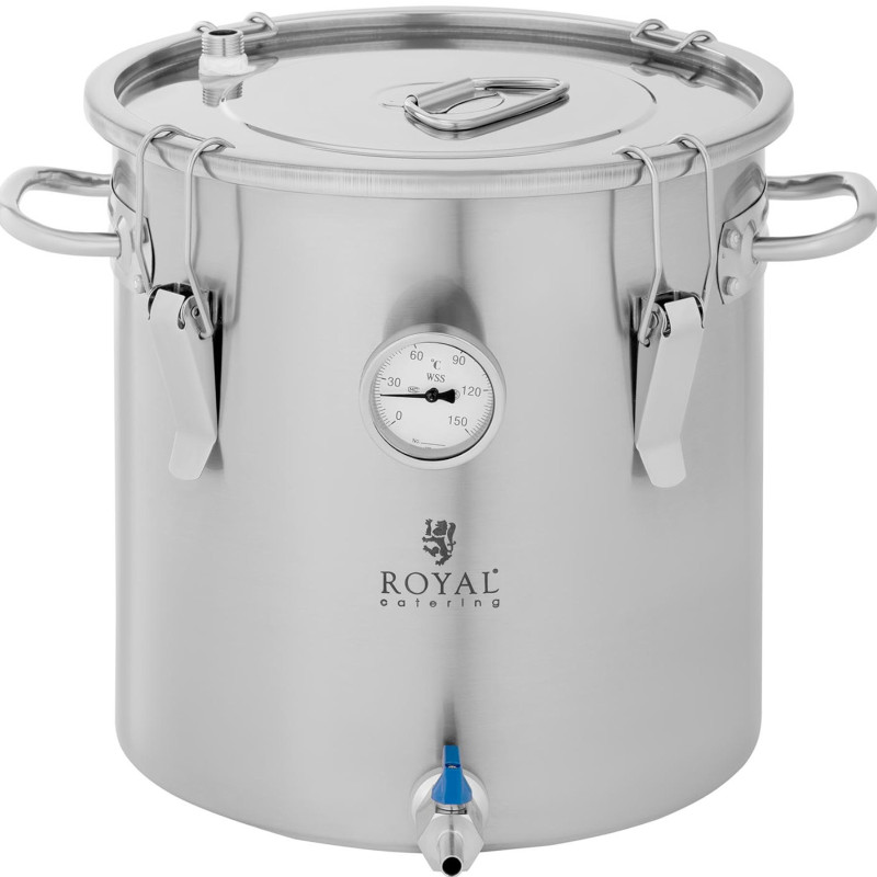 Konteinerio puodo fermentacijos katilas nerūdijantis plienas 0-150C 18 l