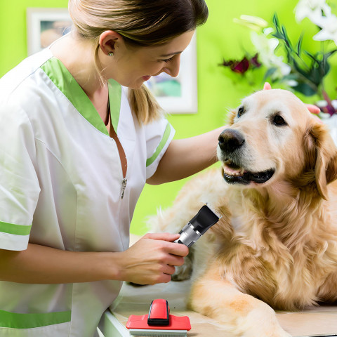 
Belaidė šunų ir gyvūnų kirpimo mašinėlė su LCD ekranu, 9 W, 4 priedais
