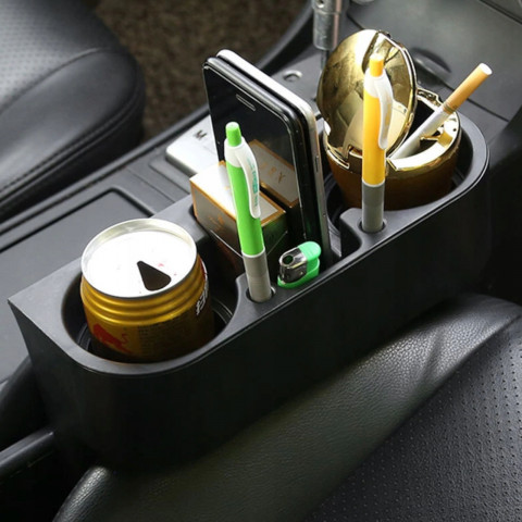 
Automobilinis laikiklis puodeliams, gėrimams, telefonui, rašikliui
