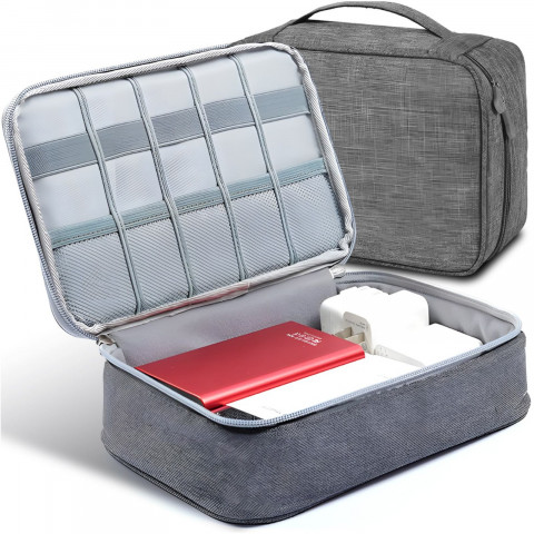 
Kelionių organizatoriaus dėklas įkrovimo laidams ir elektroninei įrangai
