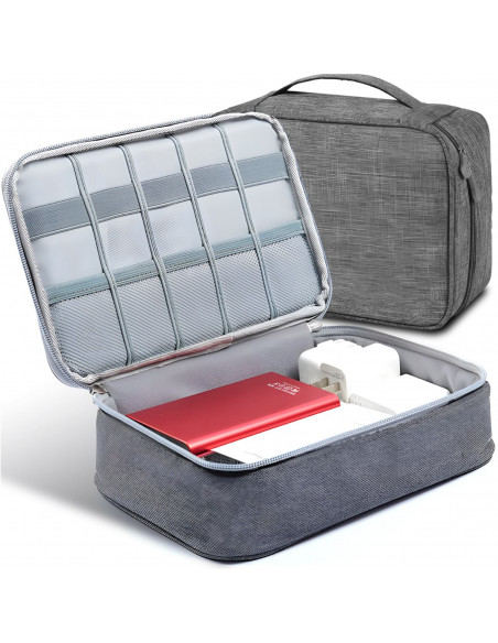 
Kelionių organizatoriaus dėklas įkrovimo laidams ir elektroninei įrangai
