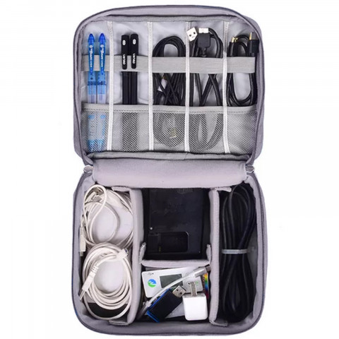 
Kelionių organizatoriaus dėklas įkrovimo laidams ir elektroninei įrangai
