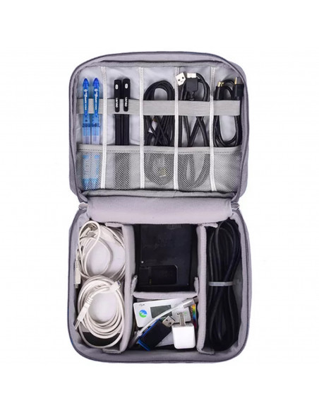 
Kelionių organizatoriaus dėklas įkrovimo laidams ir elektroninei įrangai
