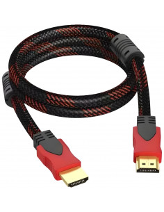 
HDMI kabelis „FullHD 4K 3D“ 4,5 m – juodas ir raudonas
