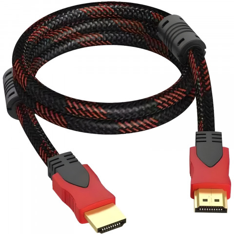 
HDMI kabelis „FullHD 4K 3D“ 4,5 m – juodas ir raudonas
