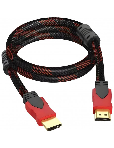 
HDMI kabelis „FullHD 4K 3D“ 4,5 m – juodas ir raudonas
