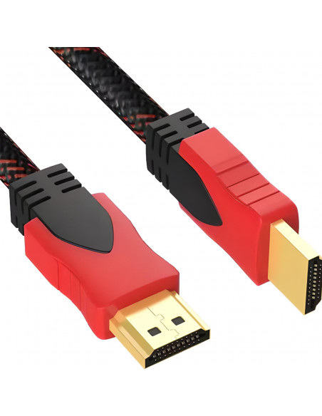 
HDMI kabelis „FullHD 4K 3D“ 4,5 m – juodas ir raudonas
