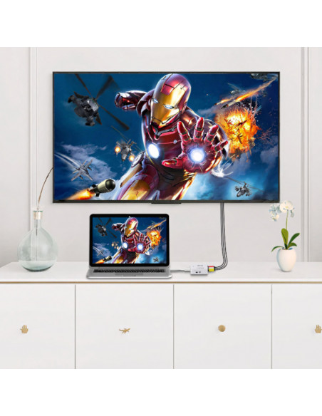 
RCA AV CINCH – HDMI Full HD 5V konverterio adapteris
