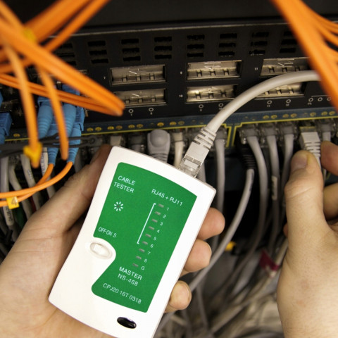 
Užspaudimo įrankis, interneto tinklo kabelio testeris, RJ45 kištukai - rinkinys
