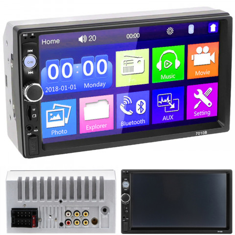 
Automobilinis radijas su galinio vaizdo kamera, 2DIN, 7 colių, GPS, Android, Bluetooth, PILOT
