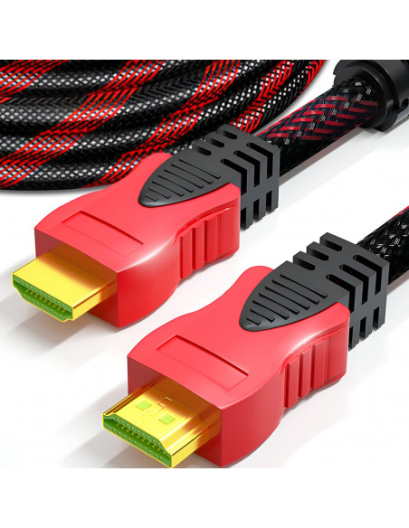 
HDMI kabelis „FullHD 4K 3D“ 2,7 m – juodas ir raudonas
