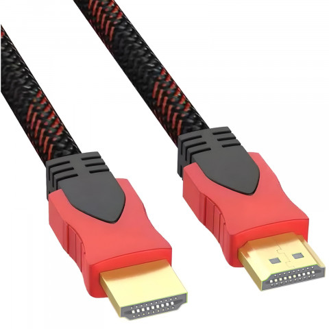 
HDMI kabelis „FullHD 4K 3D“ 2,7 m – juodas ir raudonas
