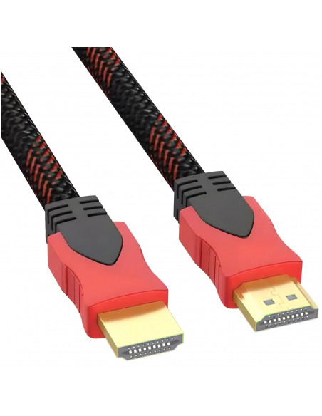 
HDMI kabelis „FullHD 4K 3D“ 2,7 m – juodas ir raudonas
