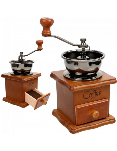 
Tradicinis medinis kavos ir pipirų malūnėlis
