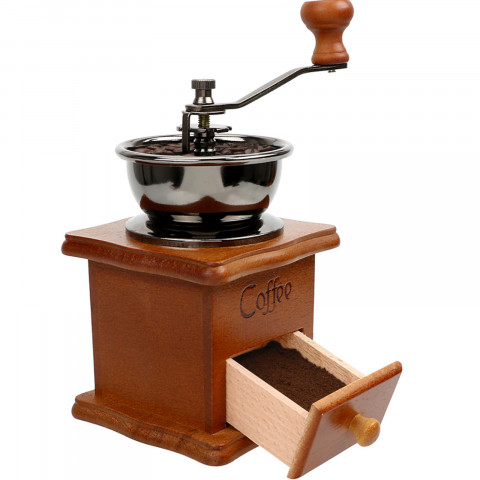 
Tradicinis medinis kavos ir pipirų malūnėlis
