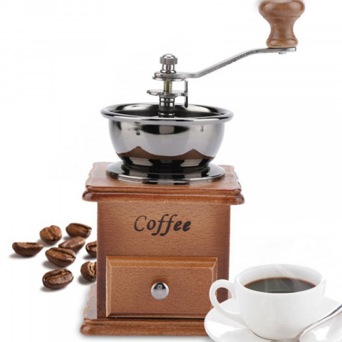 
Tradicinis medinis kavos ir pipirų malūnėlis
