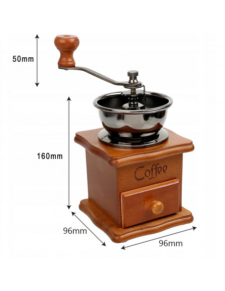 
Tradicinis medinis kavos ir pipirų malūnėlis
