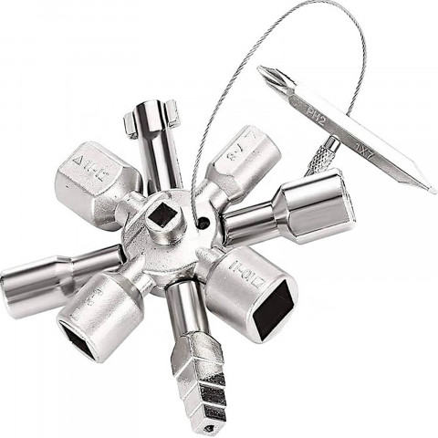 
Universalus 10 viename elektros spintelės raktas
