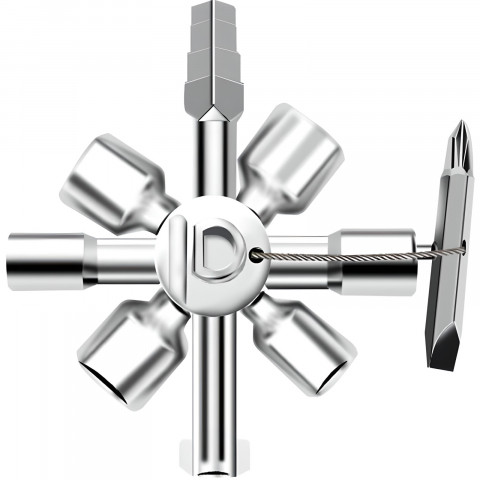 
Universalus 10 viename elektros spintelės raktas
