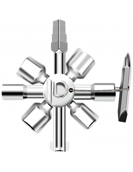 
Universalus 10 viename elektros spintelės raktas
