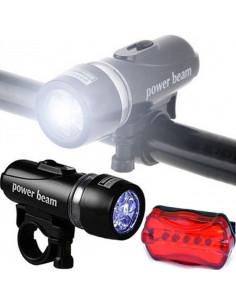 
Dviračio žibintas priekyje ir gale, 2 apšvietimo režimai, maitinamas baterijomis
