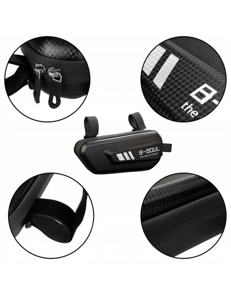 
Vandeniui atsparus dviračio rėmo krepšys
