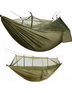 
Dviejų asmenų turistinis išgyvenimo hamakas su tinkleliu nuo uodų 260 x 140 cm
