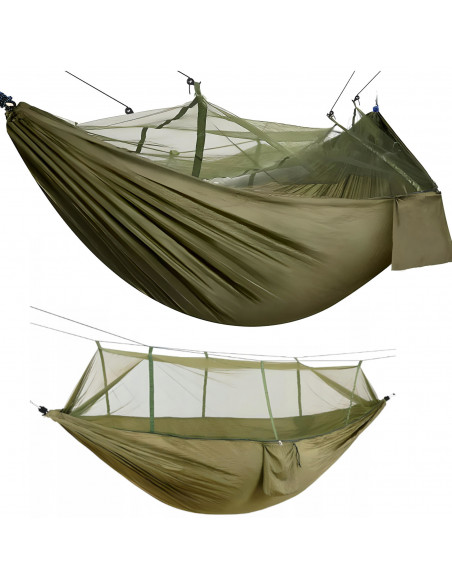 
Dviejų asmenų turistinis išgyvenimo hamakas su tinkleliu nuo uodų 260 x 140 cm
