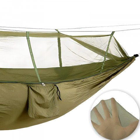 
Dviejų asmenų turistinis išgyvenimo hamakas su tinkleliu nuo uodų 260 x 140 cm
