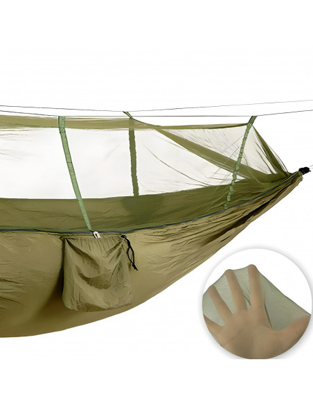 
Dviejų asmenų turistinis išgyvenimo hamakas su tinkleliu nuo uodų 260 x 140 cm
