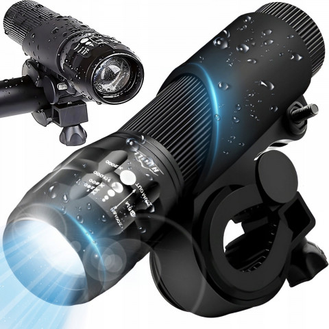 
Baterijomis maitinamas priekinis LED dviračio žibintas iki 100 m
