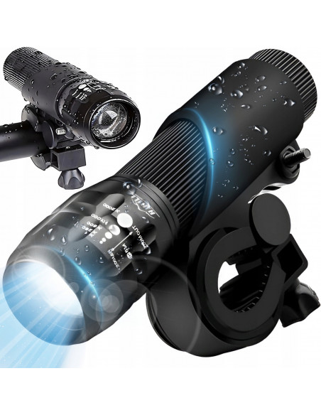 
Baterijomis maitinamas priekinis LED dviračio žibintas iki 100 m
