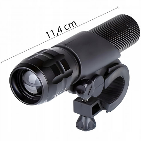 
Baterijomis maitinamas priekinis LED dviračio žibintas iki 100 m
