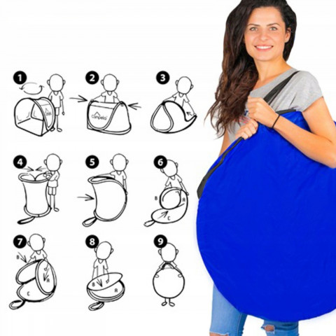 
Savarankiškai surenkama paplūdimio palapinė su apsauga nuo UV spindulių
