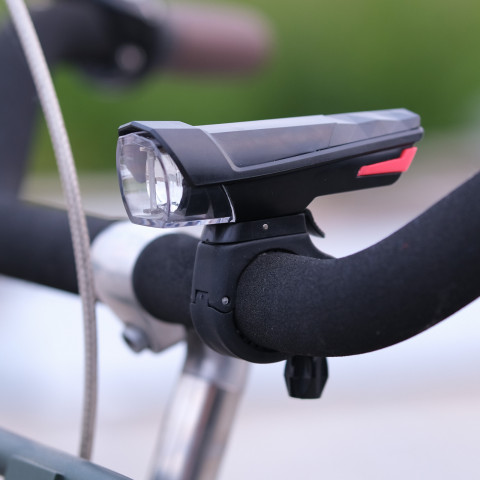 
Įkraunami dviračio žibintai priekyje ir gale, 3 LED režimai
