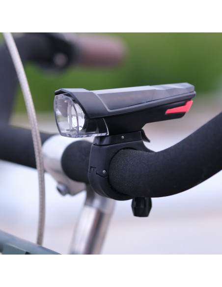 
Įkraunami dviračio žibintai priekyje ir gale, 3 LED režimai
