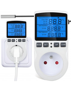 
Skaitmeninis termostatas su temperatūros reguliatoriumi ir zondu 40–120 °C LED
