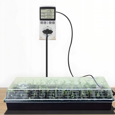 
Skaitmeninis termostatas su temperatūros reguliatoriumi ir zondu 40–120 °C LED
